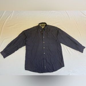 Tommy Hilfiger Casual Button Up Shirt Long Sleeve Plaid Blue White M